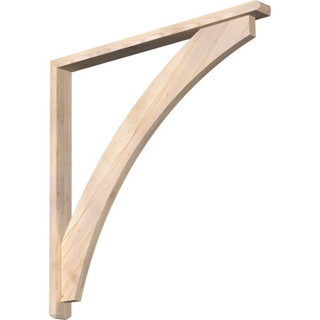 Ekena Millwork Thorton Craftsman Smooth Bracket w/ Offset Brace, Douglas Fir, 3 1/2"W x 42"D x 42"H BKT0402X42X42THR04SDF